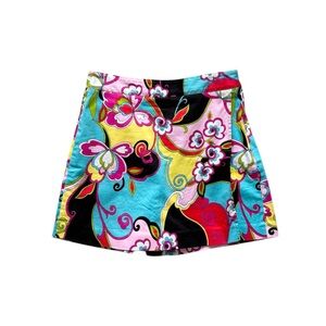 Vintage Y2K Flower Power Mini Skort Pucci Preppy Boho 4